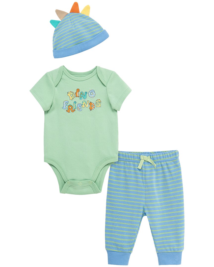 Little Me Dino Fun Bodysuit Set Hat