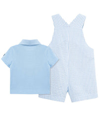 Little Me Sailboat Shortall Set
