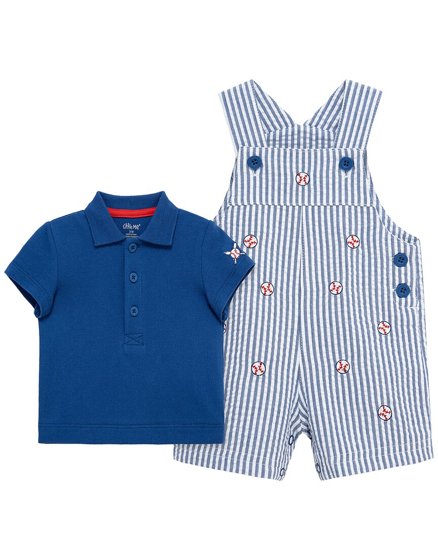 Little Me Baseball Shortall Set