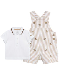 Little Me Puppies Shortall Set