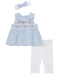 Little Me Smock Floral Set Headband