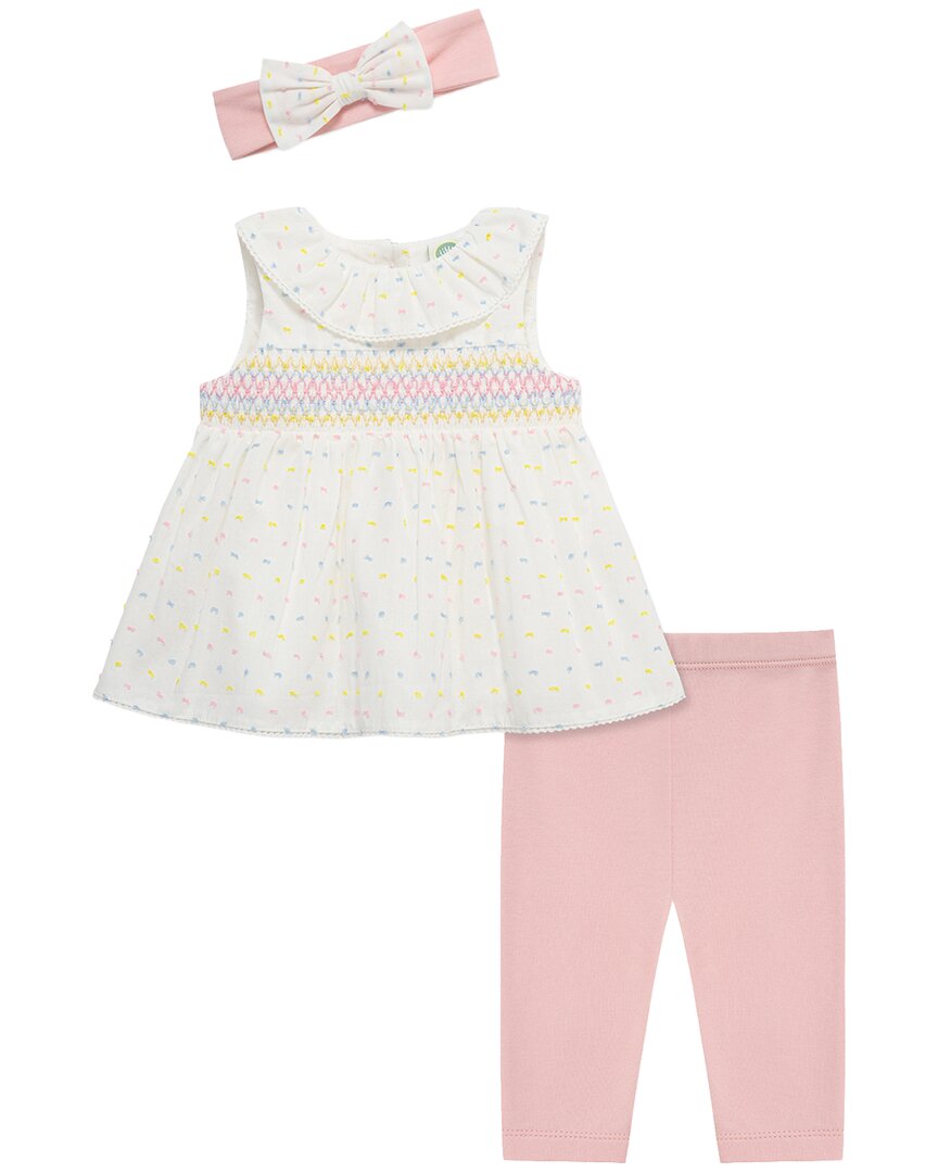 Little Me Smocked Dot Set Headband