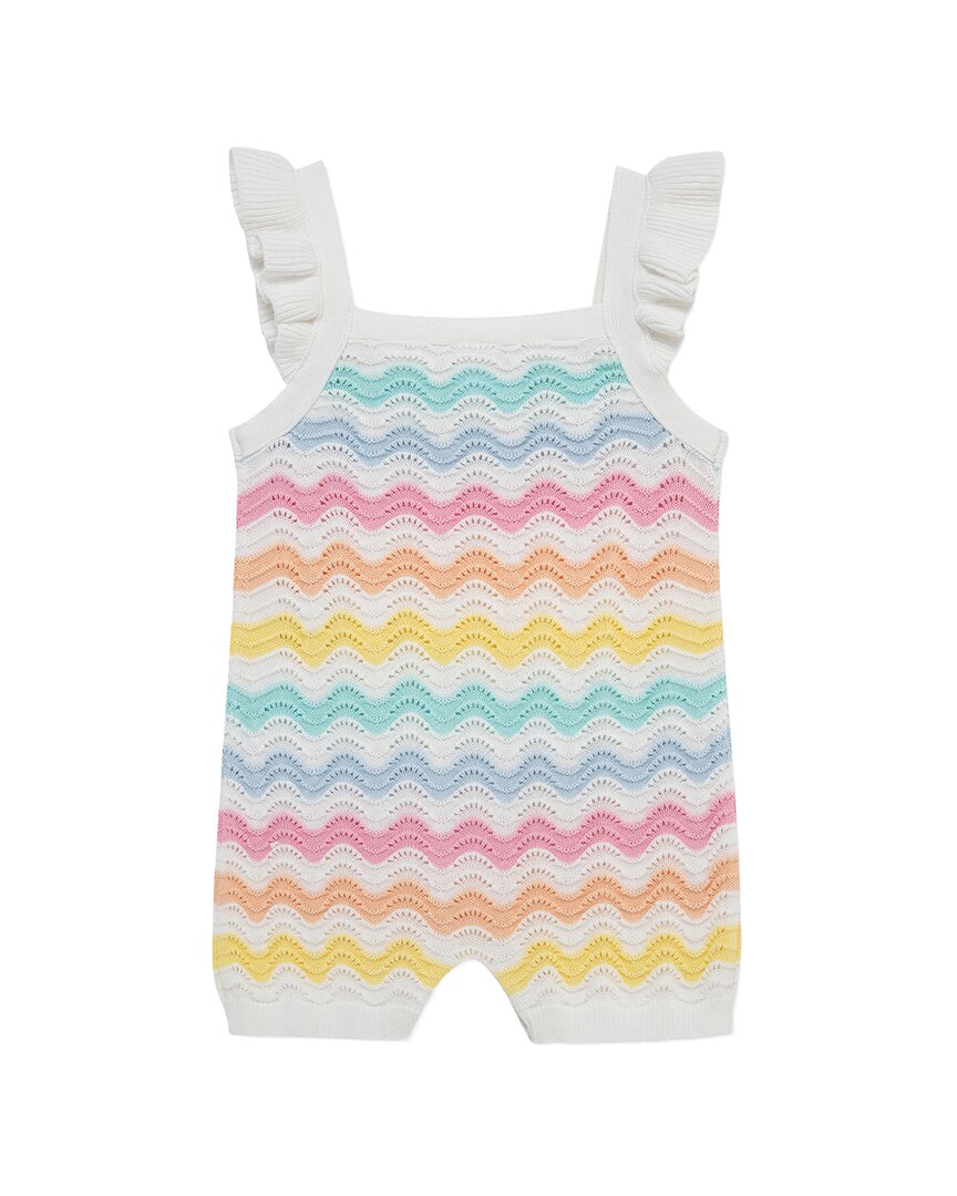 Little Me Wavy Pointelle Knit Romper