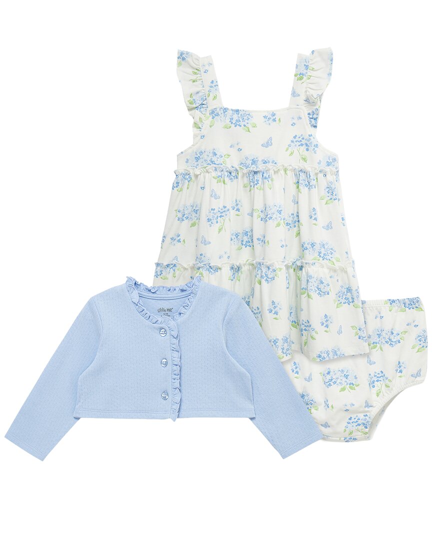 Little Me Hydrangea Knit Dress Set