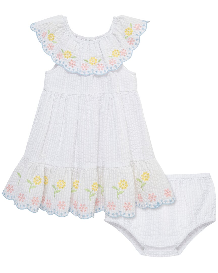 Little Me Floral Border Sundress Panty