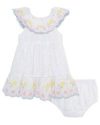 Little Me Floral Border Sundress Panty