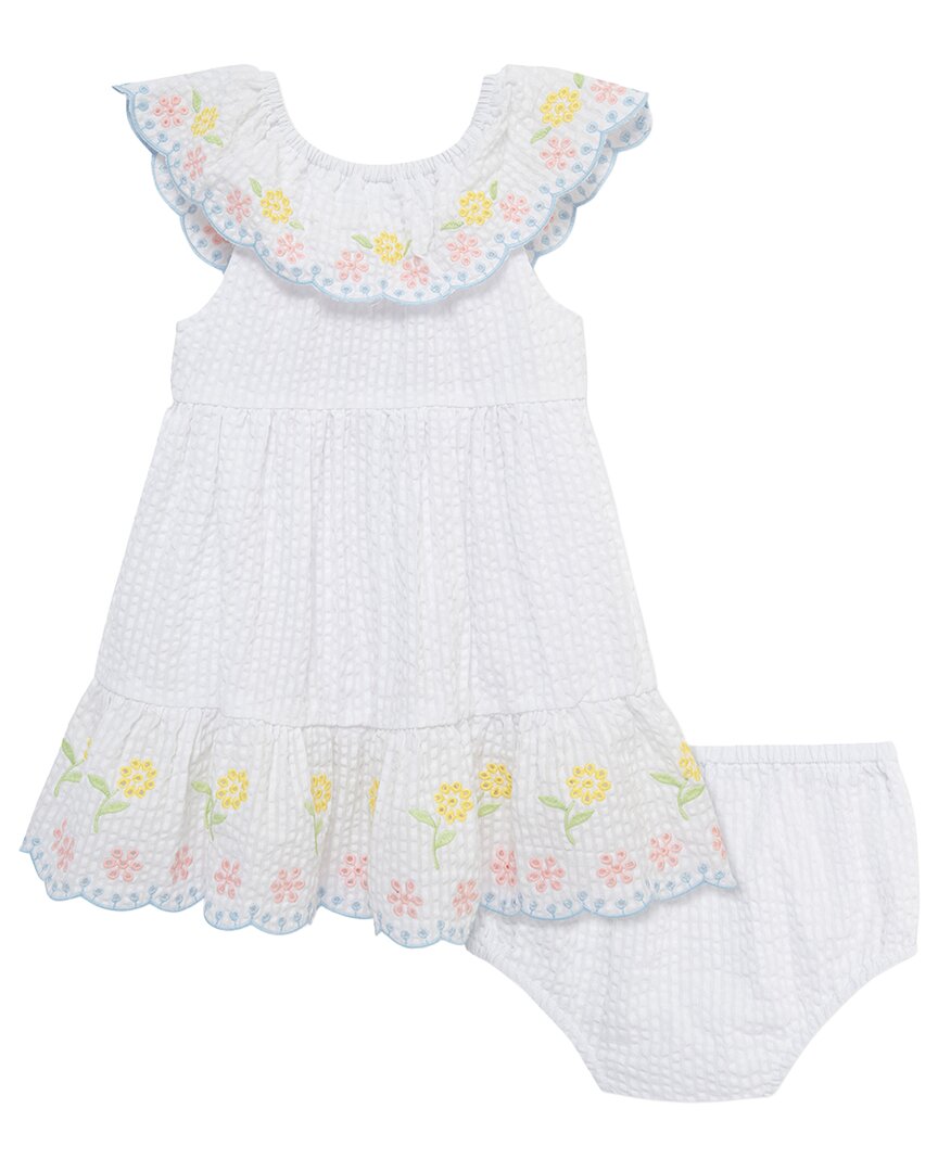 Little Me Floral Border Sundress Panty