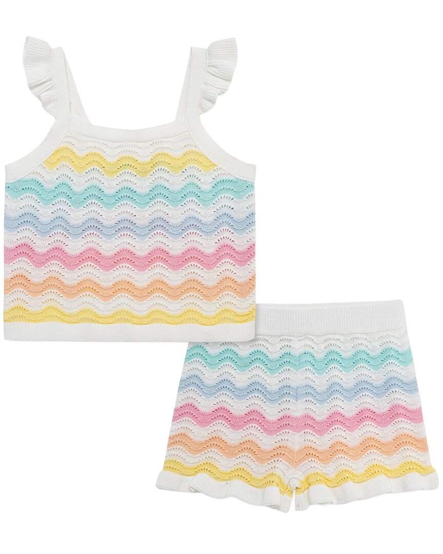 Little Me Wavy Pointelle Knit Set
