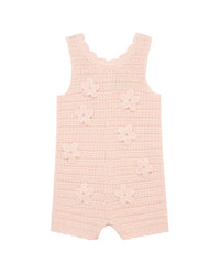 Little Me Flower Pointelle Knit Romper