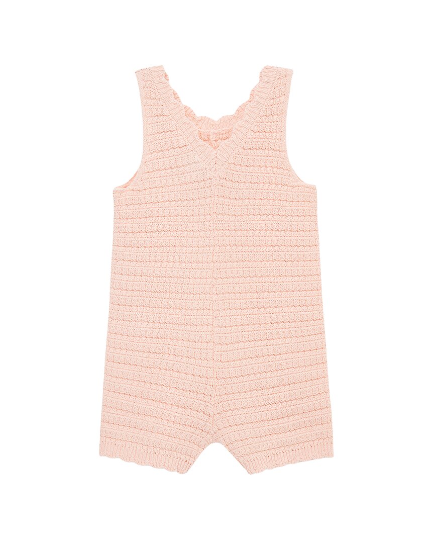 Little Me Flower Pointelle Knit Romper