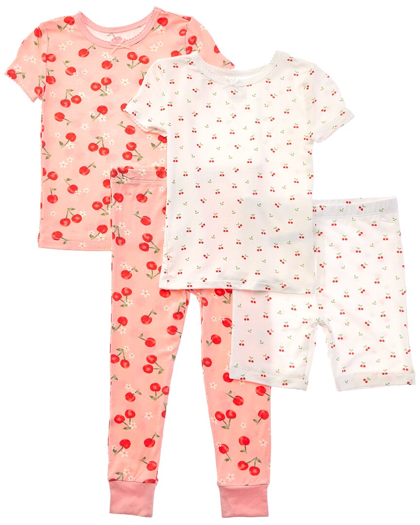 Little Me Little Me 4Pc Cherry 4Pc Pj