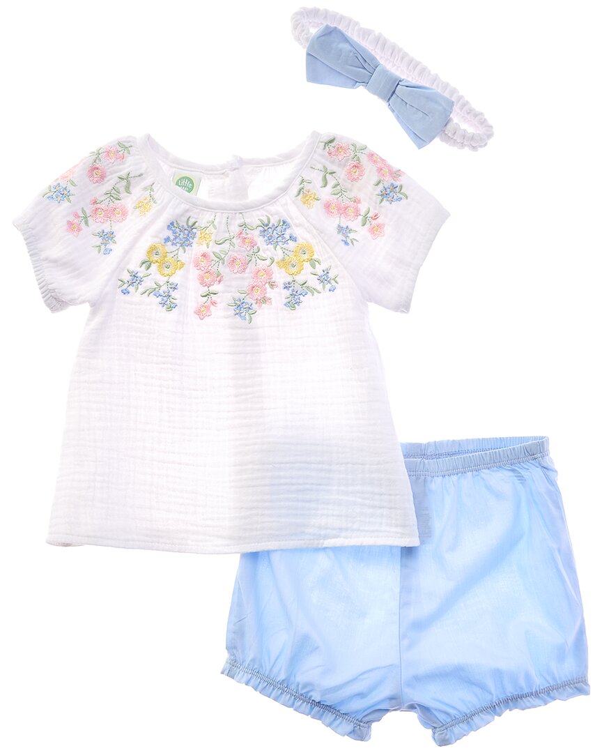 Little Me Little Me Floral Trail Sunsuit Headband