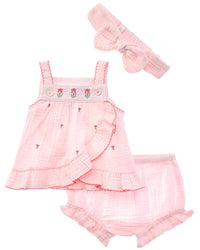 Little Me Little Me Tulip Sunsuit Headband
