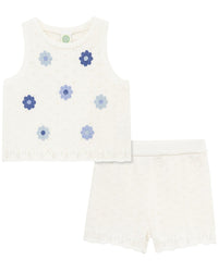 Little Me Daisy Pointelle Set
