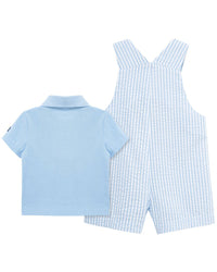 Little Me Sailboat Shortall Set