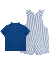 Little Me Little Me Baseball Shortall Set