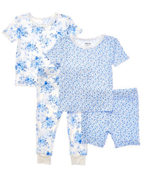 Little Me 4Pc Blue Garden 4Pc Pj