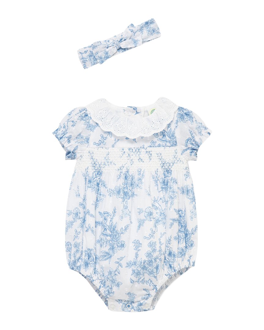 Little Me Little Me Blue Floral Bubble Headband