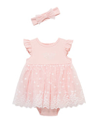 Little Me Lace Border Popover Headband
