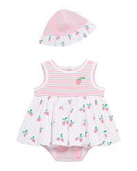Little Me Strawberries Popover Hat