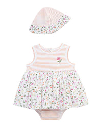 Little Me Floral Popover Hat