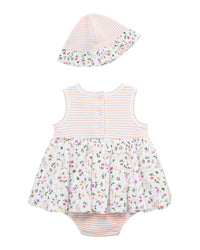 Little Me Floral Popover Hat