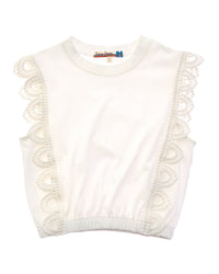 Vintage Havana Vintage Havana Crochet Trim Cinched Waist Top