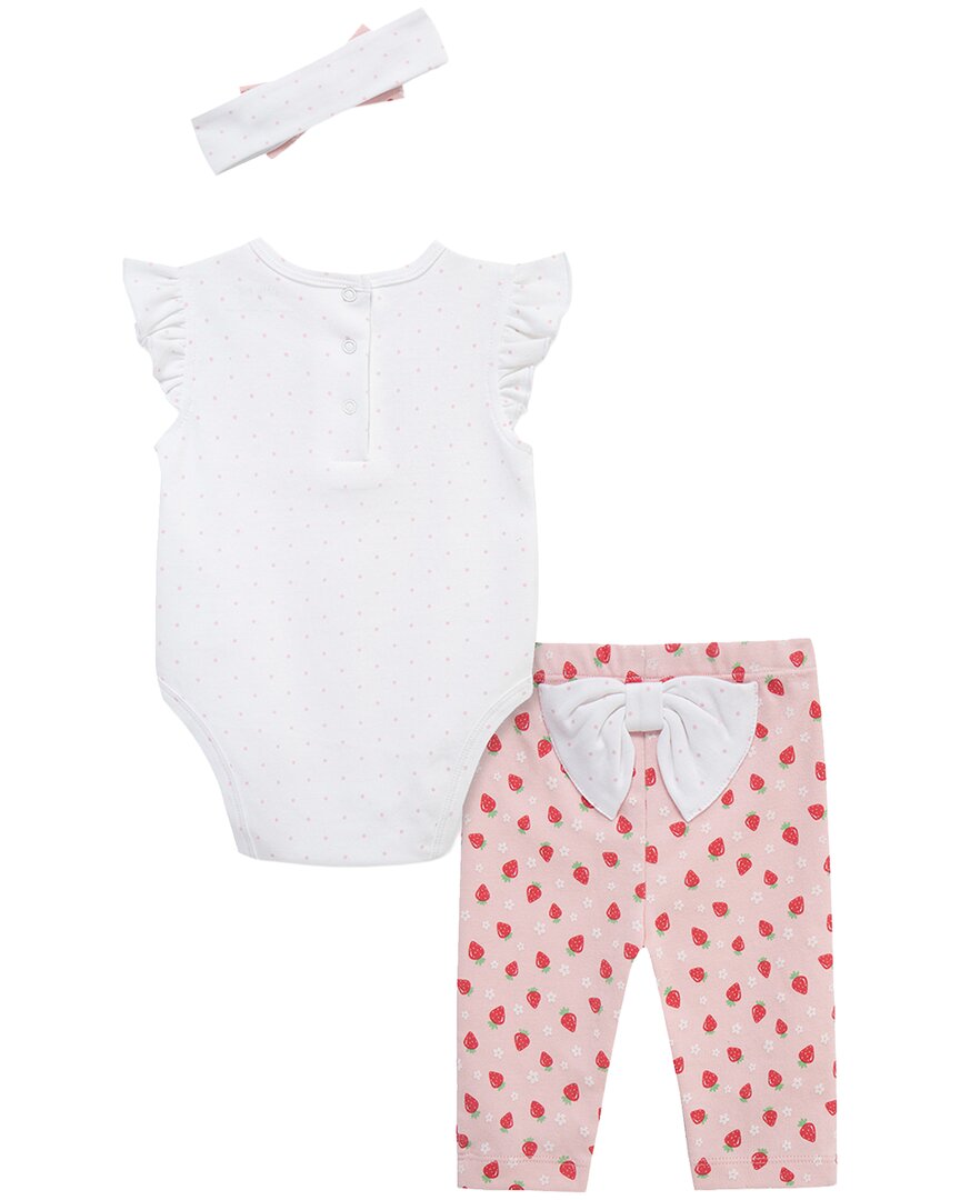 Little Me Strawberry Bodysuit Pant Headband