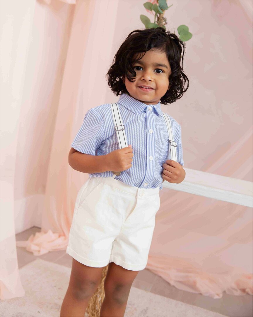 Bums & Roses Bums & Roses Bamboo Linen Suspender Shorts