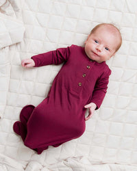 Bums & Roses Bums & Roses Berry Dramatic Knotted Gown
