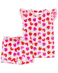Bums & Roses Bums & Roses Berry In Love Cap Sleeve 2Pc Set