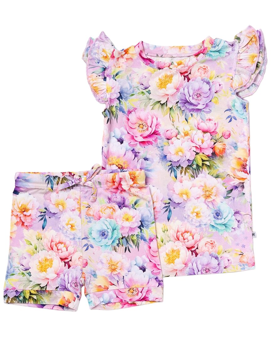 Bums & Roses Bums & Roses Bloom Service Cap Sleeve Shirt & Short