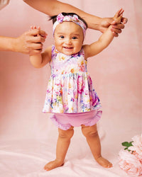 Bums & Roses Bums & Roses Bloom Service Sleeveless Peplum Top Set