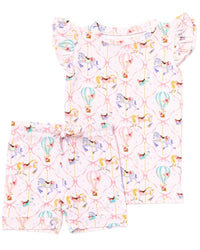 Bums & Roses Bums & Roses Carousel Wishes Cap Sleeve Shirt & Short