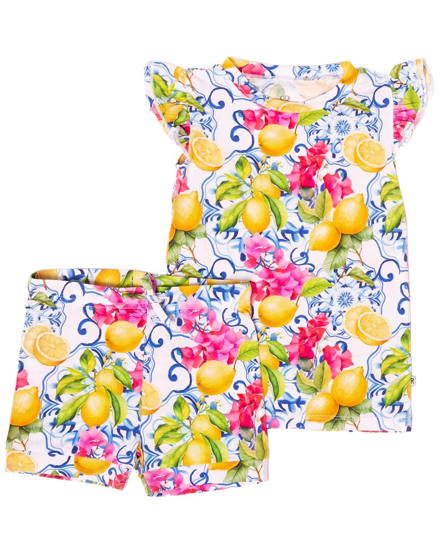 Bums & Roses Bums & Roses Carpe Lemon Cap Sleeve Shirt & Shorts
