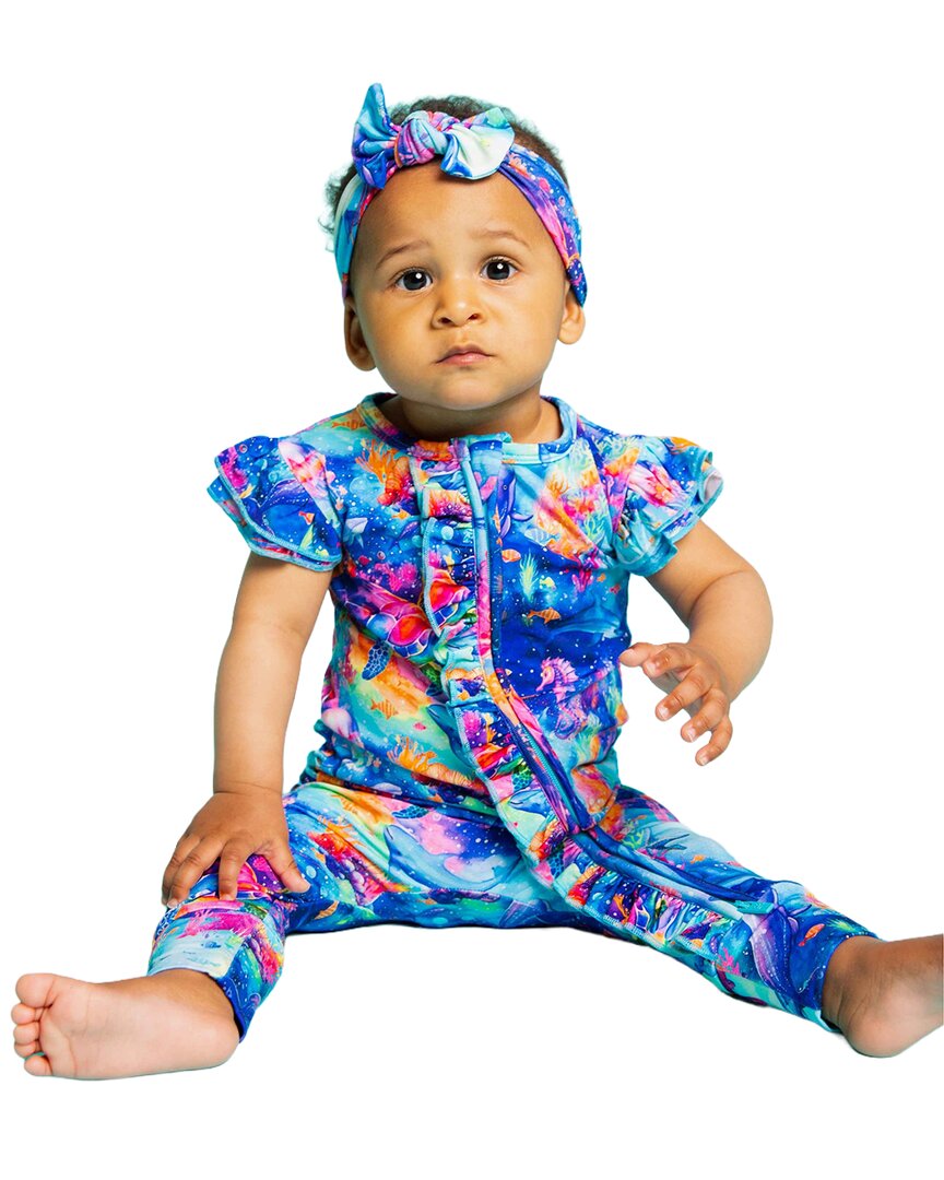 Bums & Roses Bums & Roses Current Crew Cap Sleeve Romper