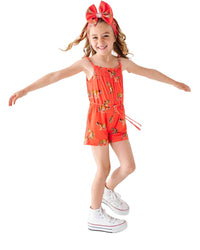 Bums & Roses Bums & Roses Go Get 'Em Tiger Girls Short Romper