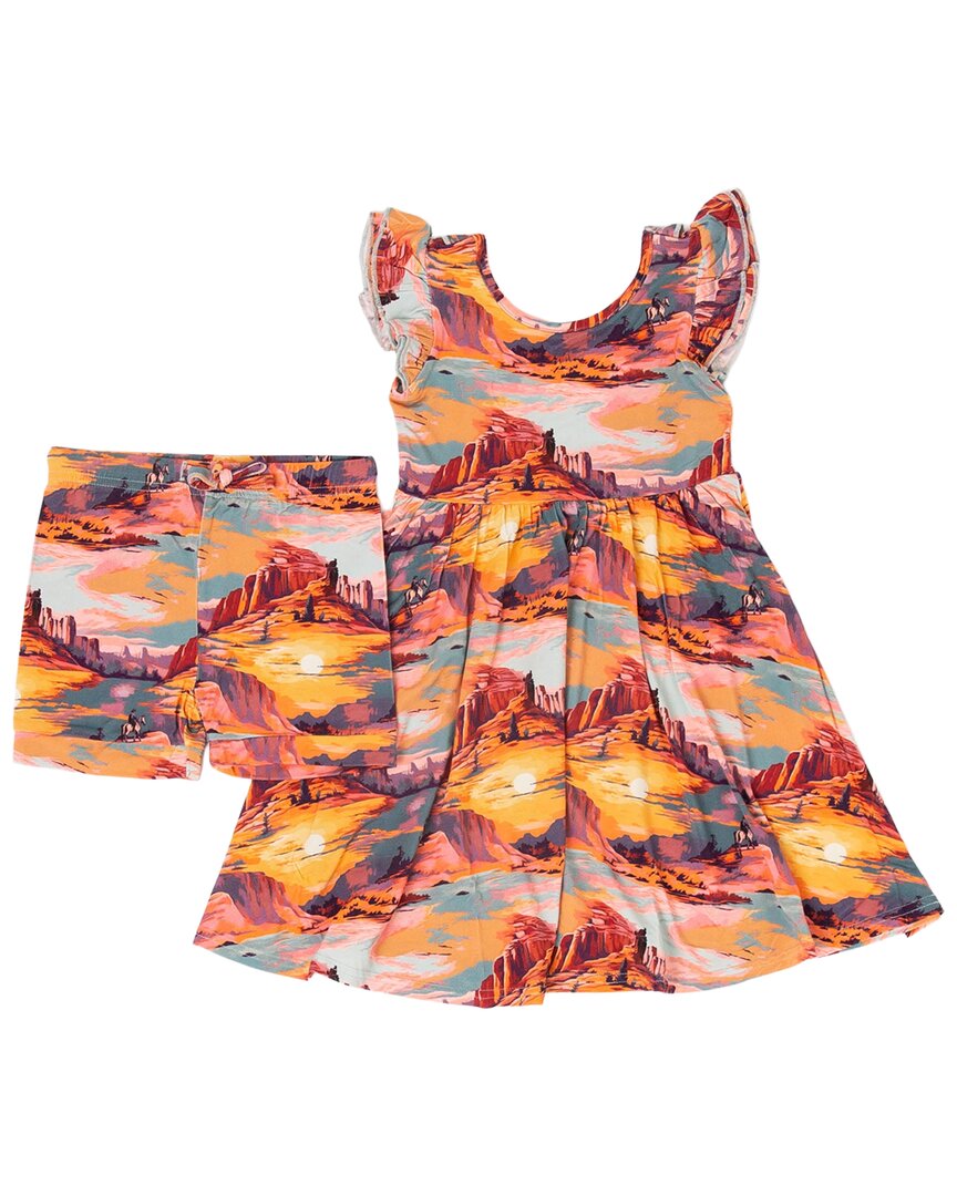 Bums & Roses Bums & Roses Saddle Up Sunset Cap Sleeve Dress Set