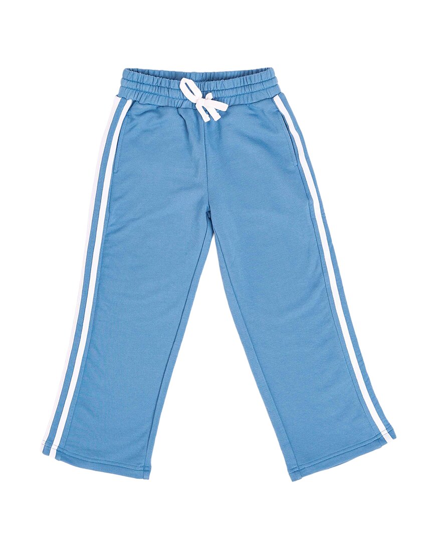 Bums & Roses Bums & Roses Slide Blue Straight Leg Fleece Pants