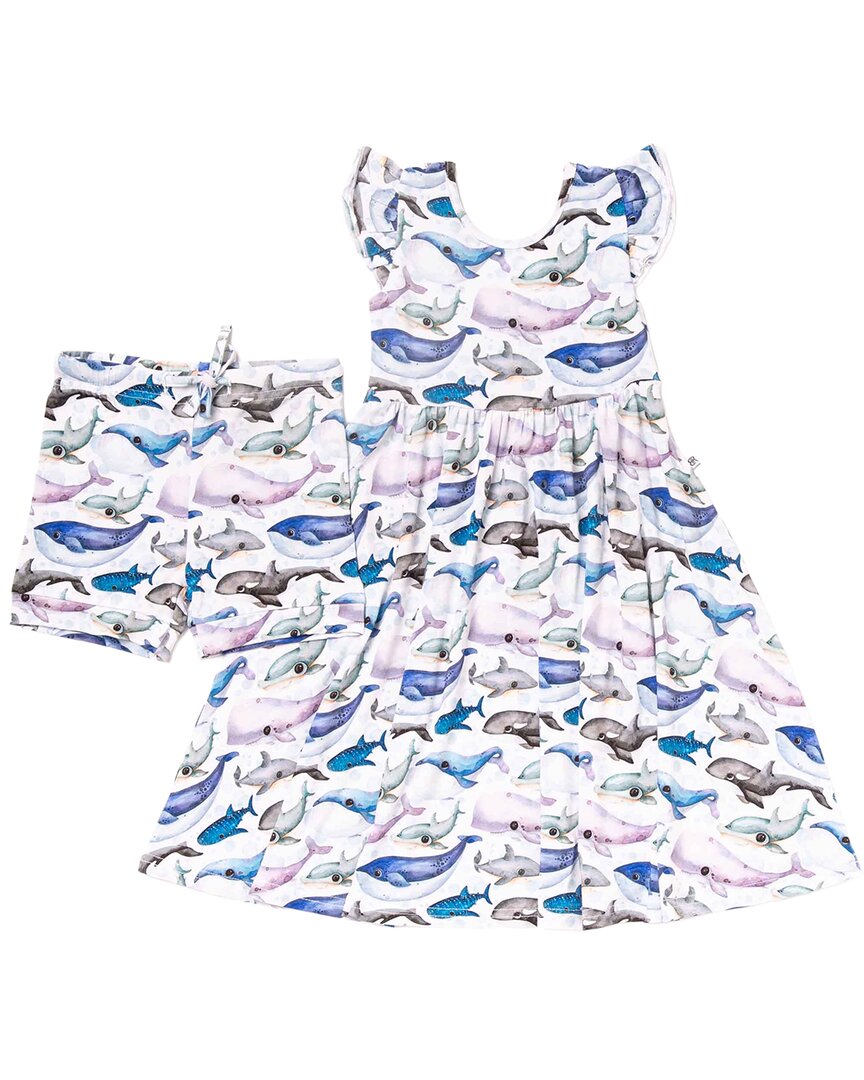 Bums & Roses Bums & Roses Whalecome To The Party Cap Sleeve Dress
