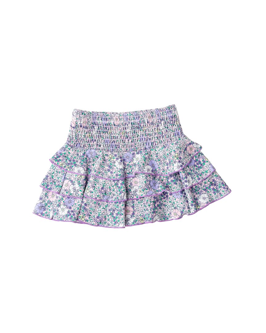 Shade Critters Flower Power Girls Smocked Ruffle Skirt