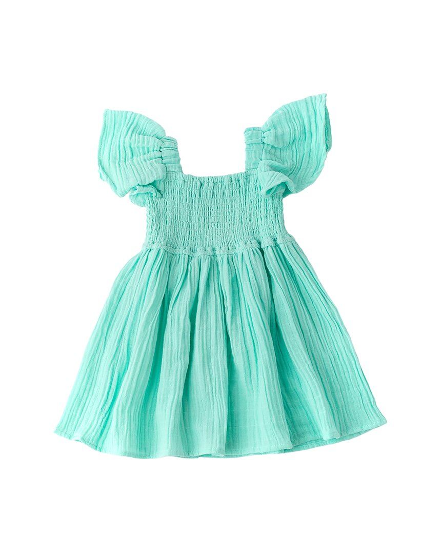 Shade Critters Gauze Girls Smocked Flutter Dress
