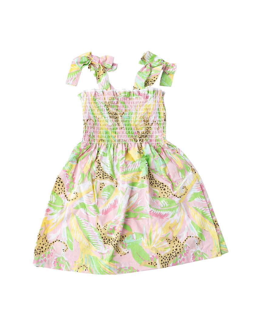 Shade Critters Palm Beach Leopard Girls Smocked Dress