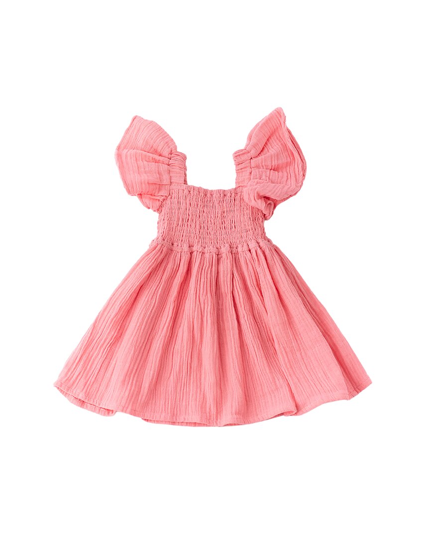 Shade Critters Gauze Girls Smocked Flutter Dress