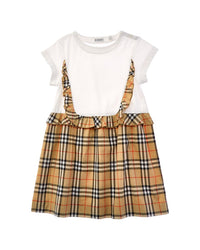 Burberry Burberry Check Trim Stretch Dress