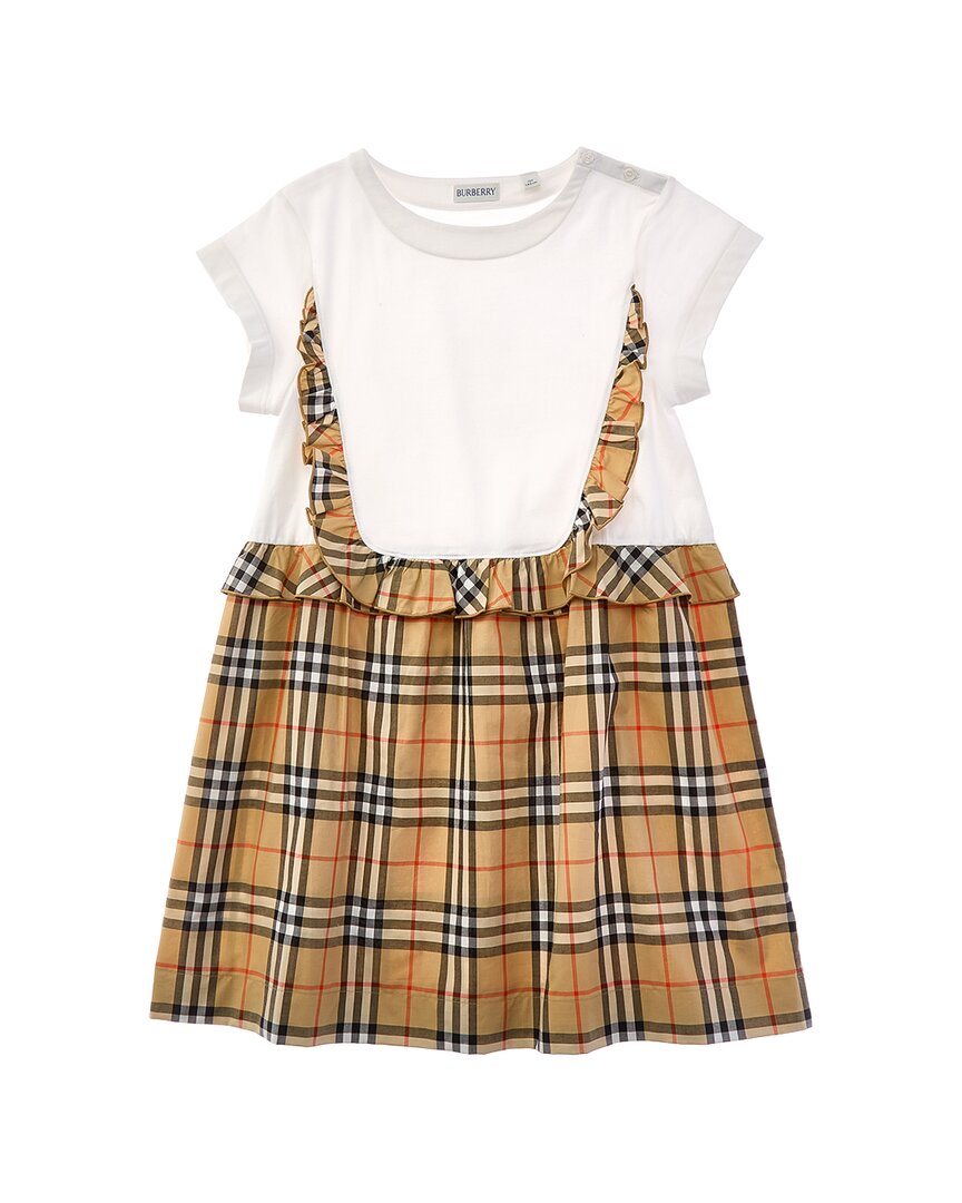 Burberry Burberry Check Trim Stretch Dress