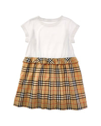 Burberry Burberry Check Trim Stretch Dress
