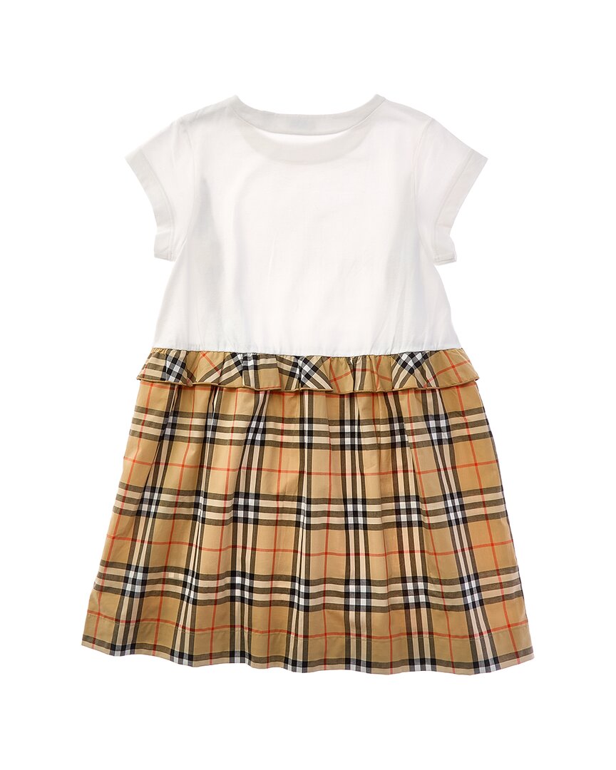 Burberry Burberry Check Trim Stretch Dress