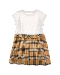 Burberry Burberry Check Trim Stretch Dress