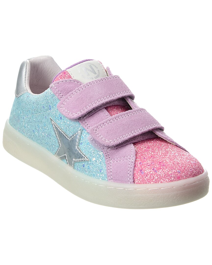 Naturino Naturino Pinn Glitter & Suede Sneaker